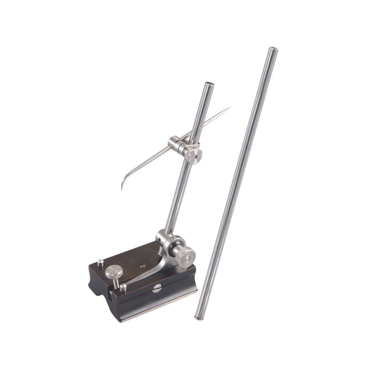 Starrett Small Surface Gage with Strong Forging Clamp for Scribing Lines, Transferring Measurements and Probing Surfaces - 4" Spindle Length, 2" x 1-1/2" Base Size - 56A