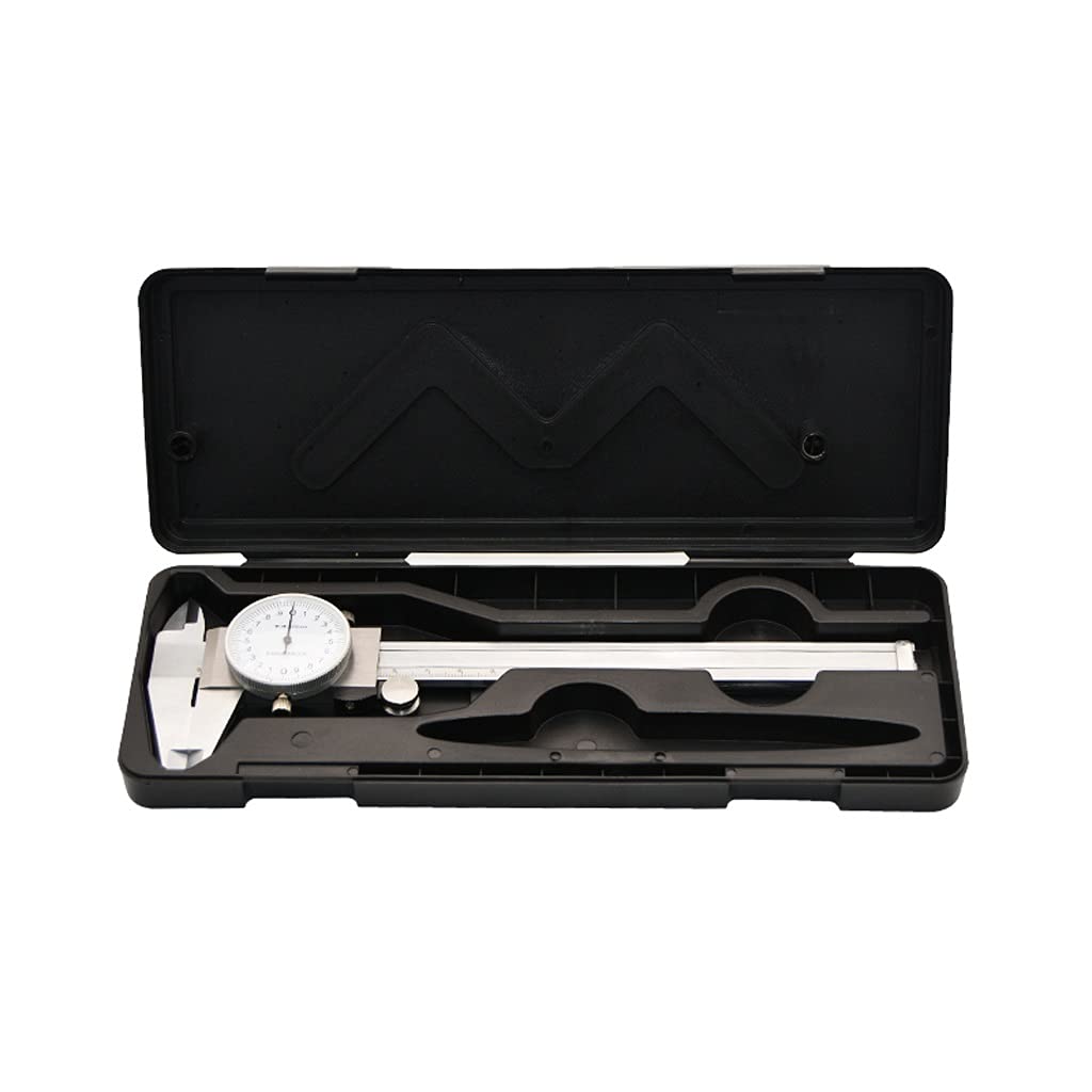 Shock-Proof Stainless Steel Precision Vernier Caliper Metric Micrometer Gauge Measuring Tool Dial 0-150mm/0.02mm Caliper