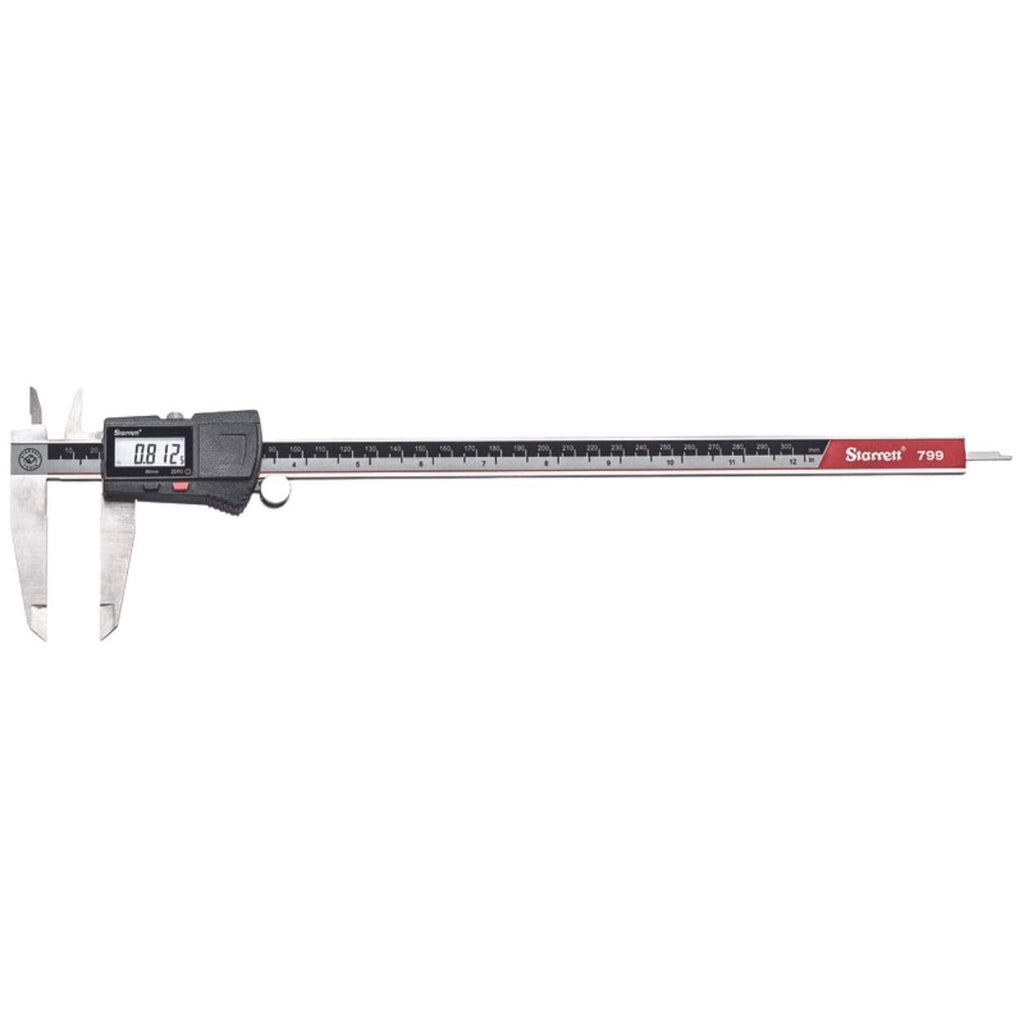 Starrett Electronic Caliper, 0-12" Range, .0005" Resolution