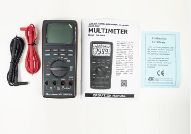 i-POOK DM-9961 Digital TRUE RMS Multimeter AC/DC Voltmeter Ammeter Non-contact Voltage Detector Electric Current Tester Hz Diode Capacitor with Bar Graph Indicator made in Taiwan