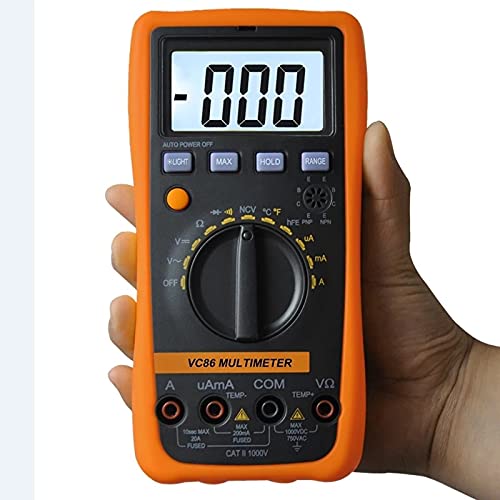 VC86 Auto Range Digital Multimeter Temperature Meter W/NCV HFE Test & LCD Backlight 3 1/2 1000V AC Multimetro