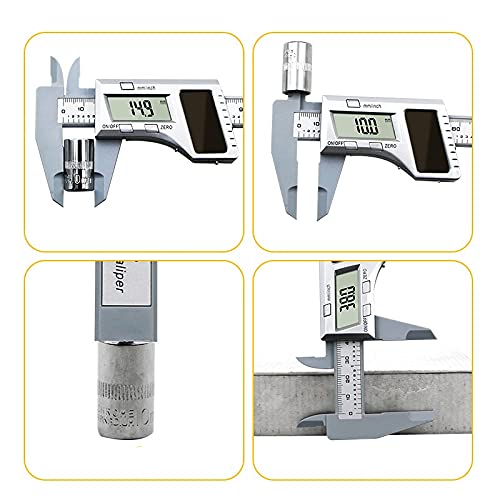 VIDI Solar Plastic Caliper Electronic Digital Display 0-150mm Mini Measurement Vernier Tool