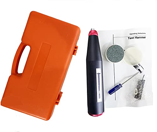 Concrete Rebound Hammer Resiliometer Test Meter Concrete Hammer Tester with Pointer Length 20.0±0.2 mm Pointer Friction 0.65±0.15 N for Building Panels Beams Columns Bridges
