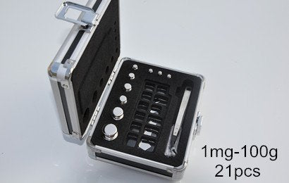 F1 1mg-100g Standard Weight, Material: Stainless Steel, Structure: Solid, Density：7.9g/cm³, with golves and tweezers