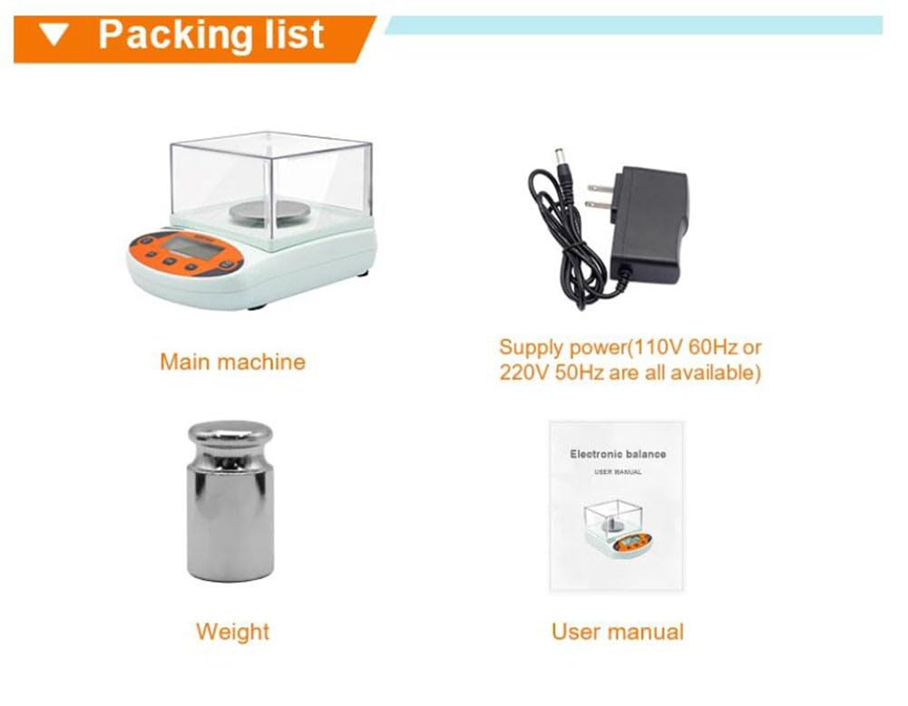 0.001g Digital LCD Laboratory Analytical Balance Precise Jewelry Electronic Scale100g/200g/300g/500g Food Kitchen Scales(100g)