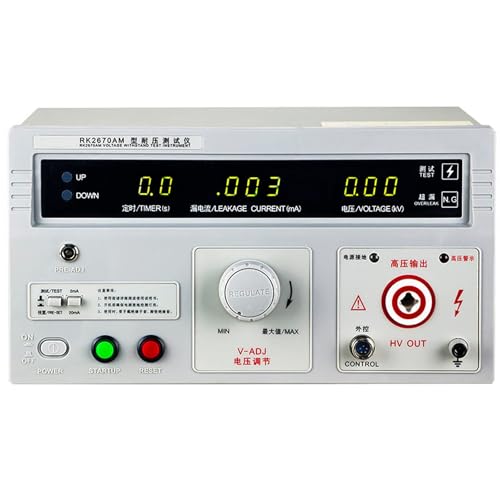 Voltage Withstand Tester, Hi-Pot Insulation Resistance Testing Tool, LED Digital AC Tester for Electrical Equipment Safety