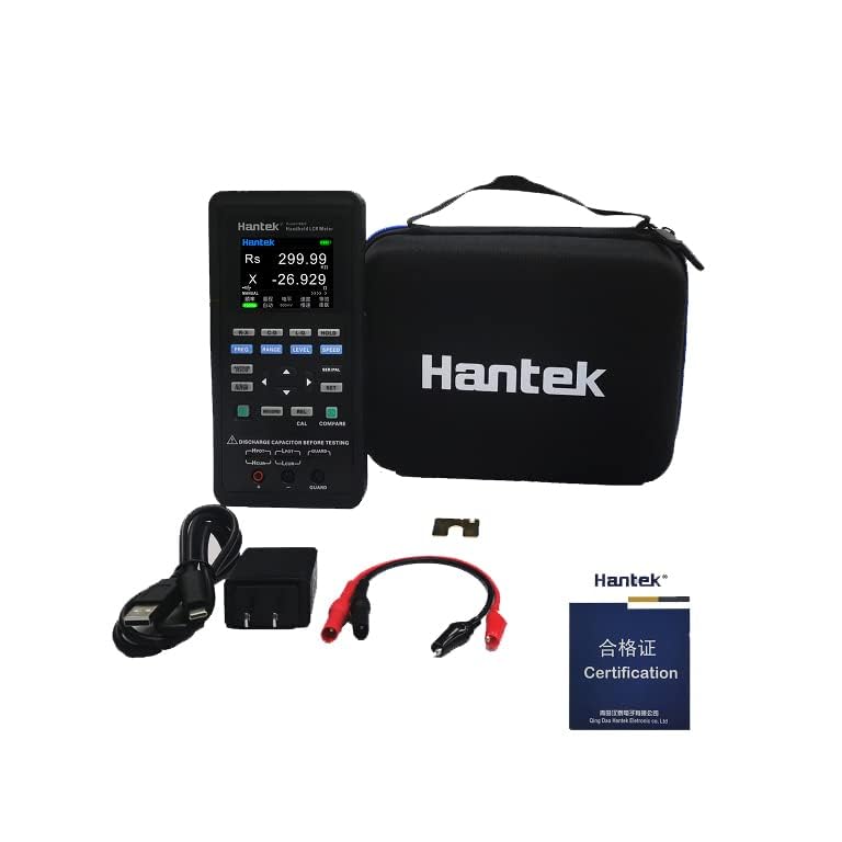 Hantek LCR Meter Hantek1832C Digital LCR Meter Handheld Portable Inductance Capacitance and Resistance Measuring Tester Tools(Hantek1832C)