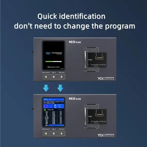 YCX M830 Screen Tester Professional LCD Screen Testing Device for iPhone Samsung Huawei Android Phones Digital Display LCD Free Maintenance WYLIE Tools 5 Pack