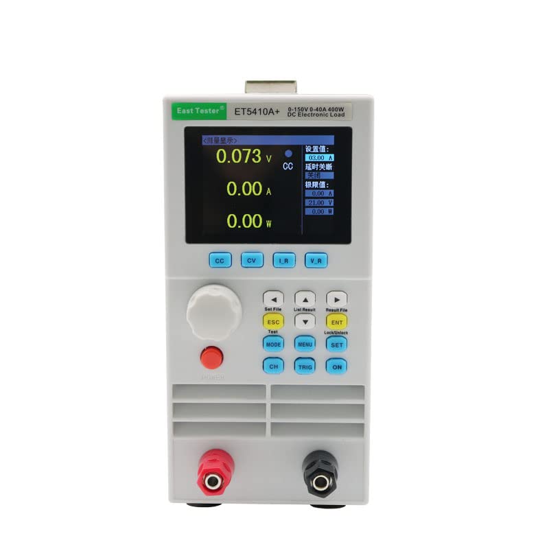 ET5410A+ Programmable DC Electronic Load Battery Tester - 400W 40A 150V Battery & Power Supply Tester with CC/CV/CR/CP Mode, LCD Display, USB Support SCPI
