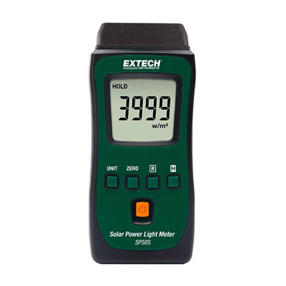 Extech SP505 Pocket Solar Power Meter - Compact Handheld Light Meter for Solar Irradiance, Illuminance, UV, PAR Measurements, Ideal for Solar Panels, Greenhouses, and Field Use