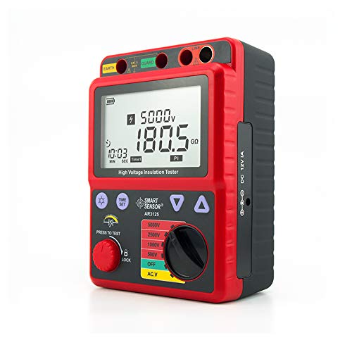 AR3125 High Voltage Insulation Tester, 500V / 1000V / 2500V / 5000V, 0.0MΩ~1000GΩ