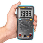 Digital Multimeter 2000 Counts Auto-Ranging AC/DC Ammeter Voltage Meter Voltmeter Ohm Mini Pocket Meter