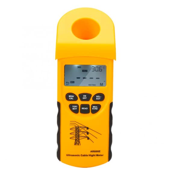 Smart Sensor AR600E Ultrasonic Cable Height Meter 6 Cables Measurement LCD Display Measuring Range(Height 3-23m,Plane 3-15m)