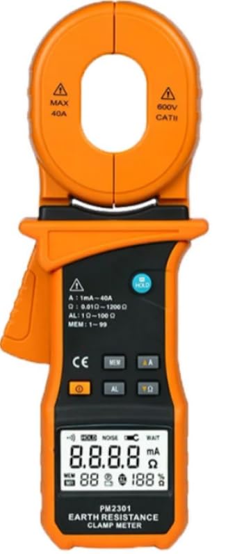 MS2301 LCD Electrical Multifunction HighSensitivity Clamp Earth GroundResistance Insulation Tester, YELLOW