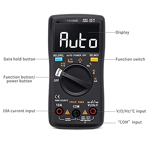 Digital Multimeter 6000 Counts Auto 113D Back Light Voltmeter Transistor Tester Frequency Diode Temperature