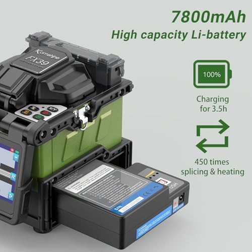 FX39 Fiber Fusion Splicer Six Motors Core Alignment 6s Splice; 16s Heat +1310/1550nm 26/24dB Touch Screen 4.3 Inch SM OTDR Built in OPM, OLS, RJ45