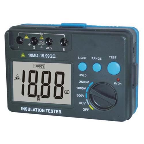 Insulation Resistance Tester, Automatic Voltage Discharge High-Precision Digital Display Digital Insulation Resistance Meter, Suitable for Outdoor and Industrial Use