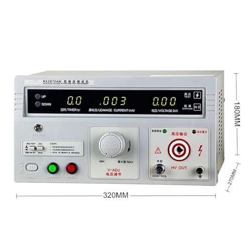 Voltage Withstand Tester, Hi-Pot Insulation Resistance Testing Tool, LED Digital AC Tester for Electrical Equipment Safety