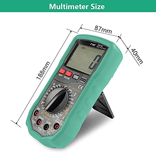 Digital Multimeter 6000 Counts AC/DC Ammeter Voltmeter Backlight Temperature Electrical Probe Multi Tester