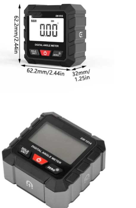 SW-101A Inclinometer Digital 4-Sided Magnetic 4x90° Angle Slope Measurement Precision Inclinometer