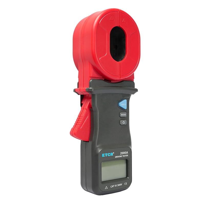 0.01Ω-200Ω Digital Clamp Ground Earth Resistance Tester Meter with 99 Groups Data Storage ETCR2000A