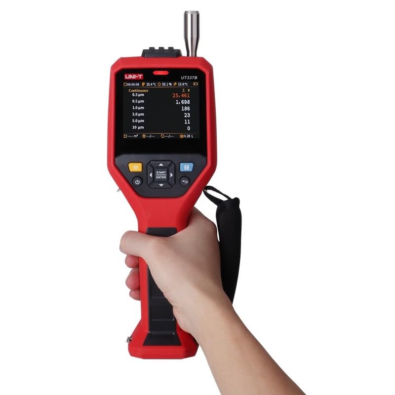 UNI-T UT337B Professional Laser Particle Counter 6CH Synchronous Measure Quantity and Size Distribution Airborne Particles in Real Time Ranging 0.3μm to 10.0μm
