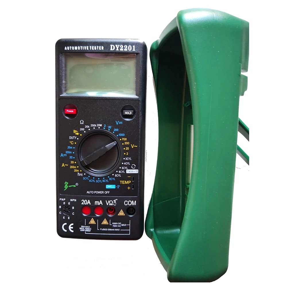 Digital Automotive Tester Multimeter 500-10000 RPM Dwell Angle Temperature Meter Multimetr DY2201