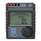 Insulation Resistance Gauge Tester Meter Megohm Meter Insulation Resistance Measurement with Insulation Resistance Range 0.1MΩ to 200GΩ for Transformers Motors Cables Electrical Equipment