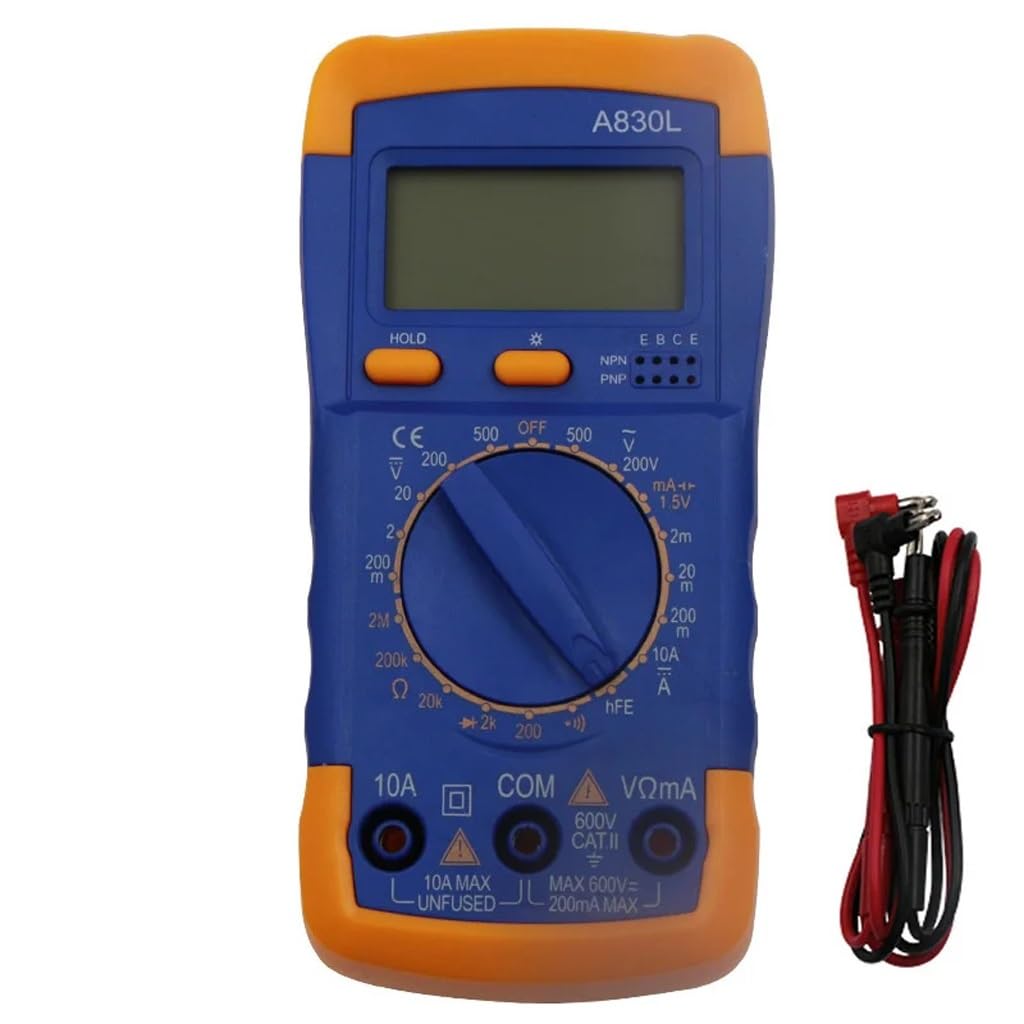 Voltmeter Ammeter Ohm Tester High Safety Handheld Meter Electrical Testing Tool LCD Digital Multimeter(E)