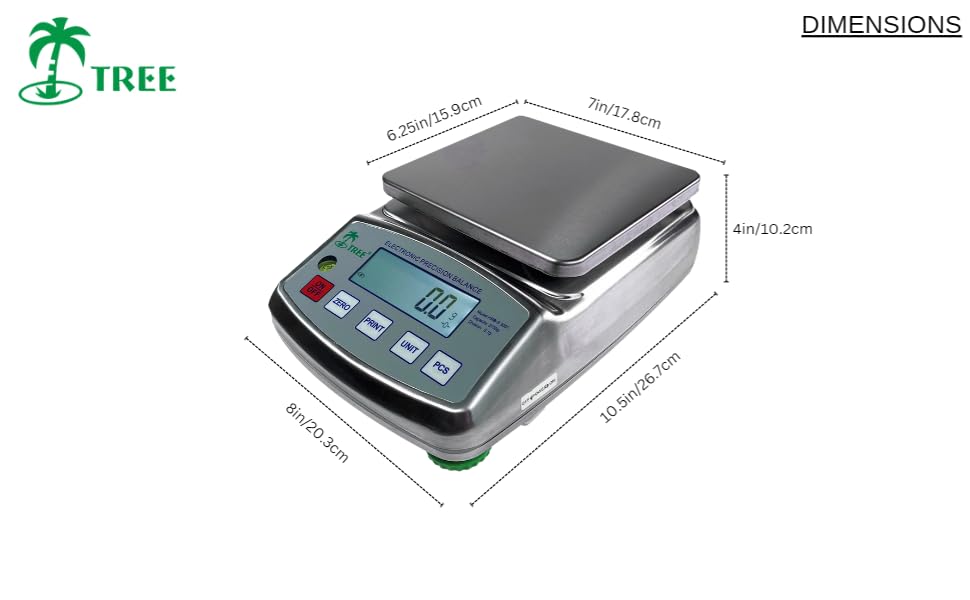 Top Loading Precision Scale, 3000 g x 0.01 g Stainless Steel Balance