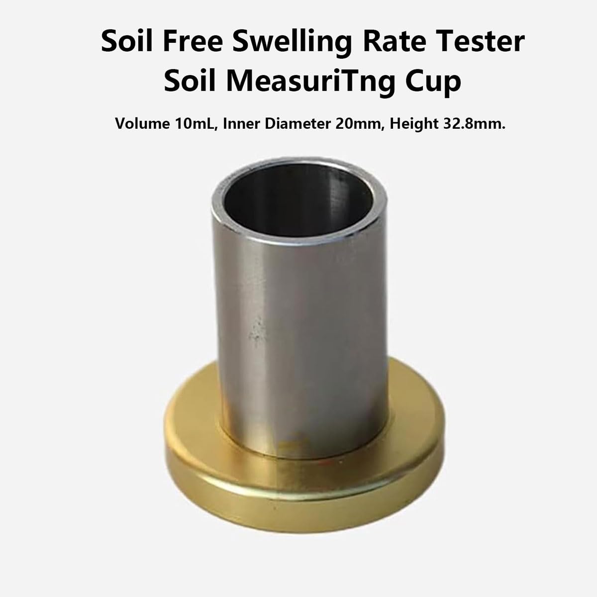 Soil Free Swelling Rate Tester, Soil Swelling RateMeasurement Kit with 10ml Soil Measuring Cup and Stirrer,Detachable Design,for Determining Cohesive Soil Moisture Content