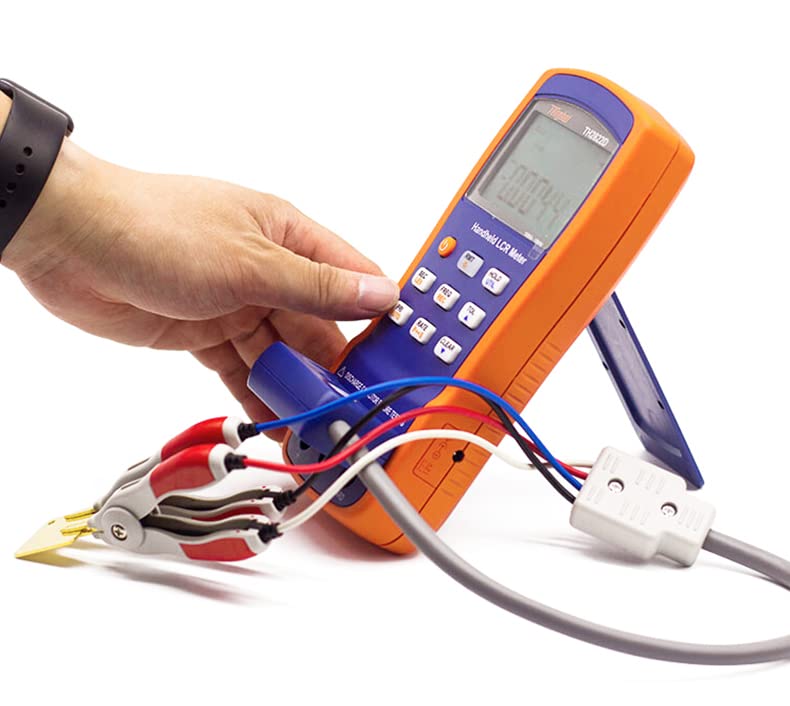 Tonghui TH2822D Handheld LCR Meter Accuracy 0.1% Inductance Resistance Capacitor Tester, 100Hz, 120Hz, 1kHz, 10kHz Testing Frequency, with DCR Function