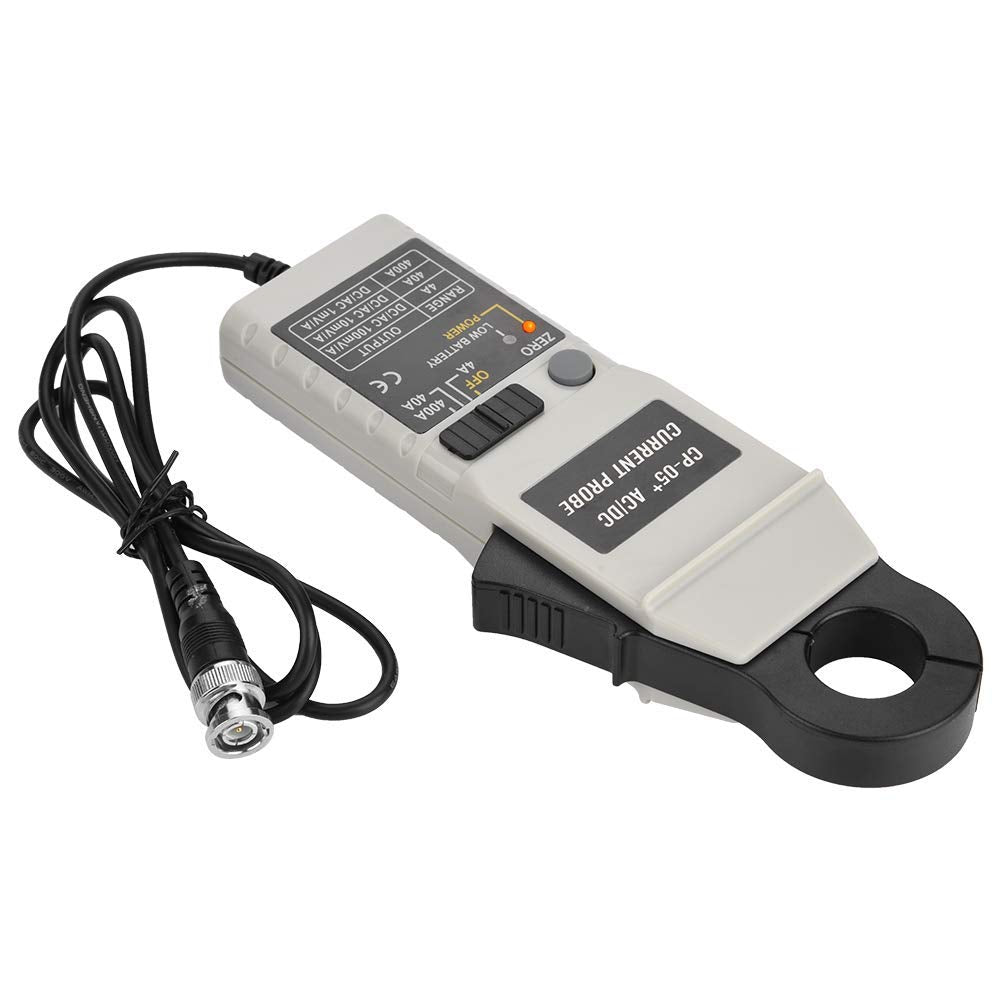 OWON CP-05+ AC/DC Current Clamp Meter Multimeter AC/DC Clamp Current Probe 200KHz 400A for Oscilloscope 4A, 40A, 200A, 200-400A Test Range with BNC Connector