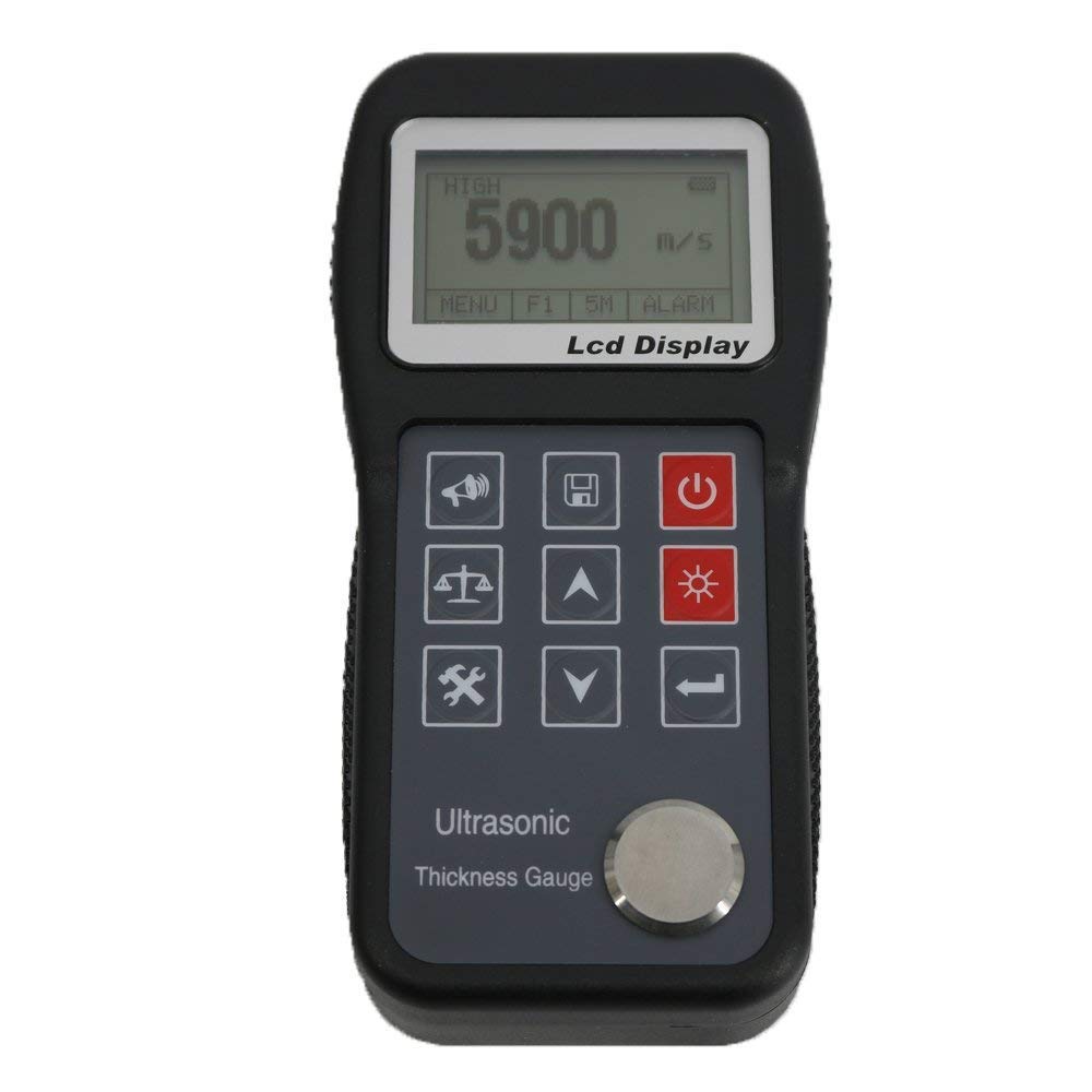Ultrasonic Thickness Gauge Tester Thickness Meter Measurement with Measuring Range 0.75mm to 300.0mm/0.03inch for Testing Metal Steel Aluminum Copper LED Backlight Display Function