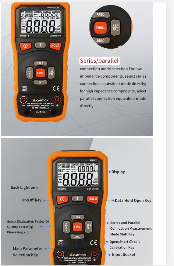 PM5318 Digital Bridge 6000counts Auto Range LCRmeter multimeter