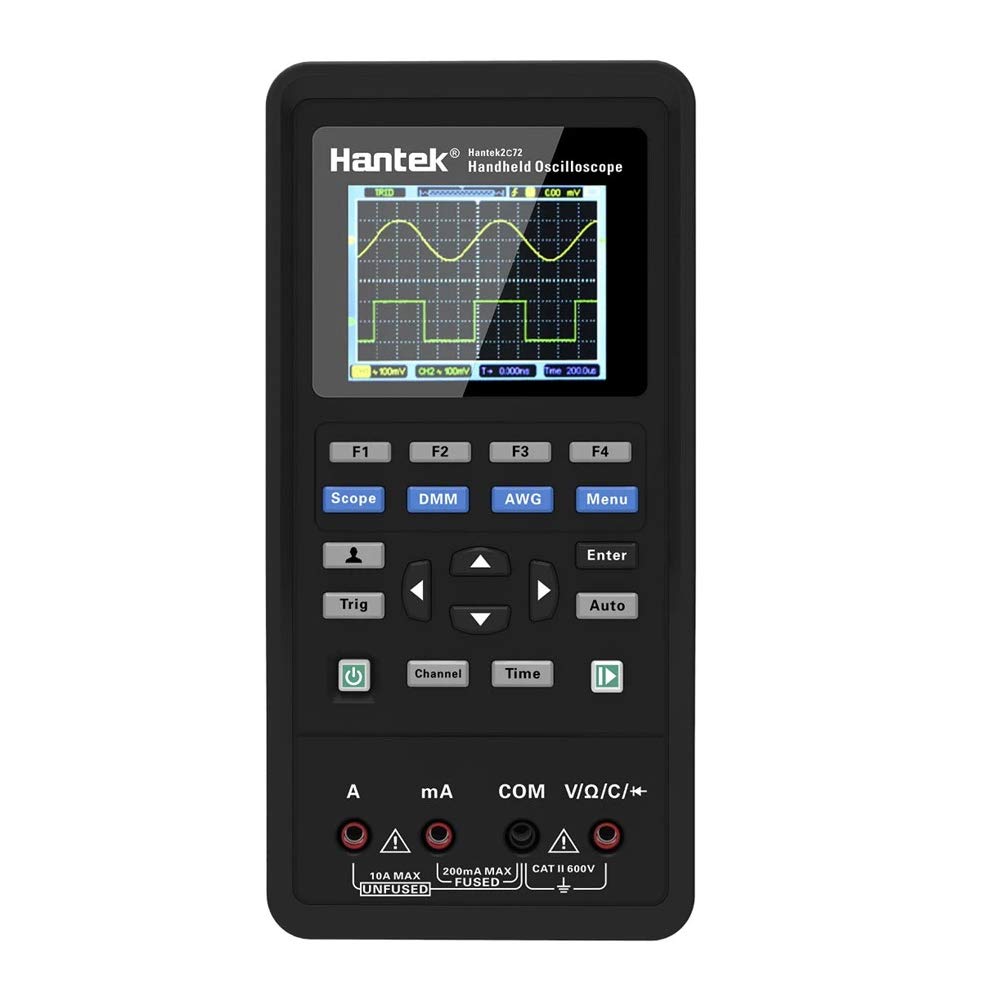 Hantek 2D42 3in1 Digital Oscilloscope Waveform Generator Multimeter USB Portable 2 Channels 40MHz 250MSa/s Multifunction Tester