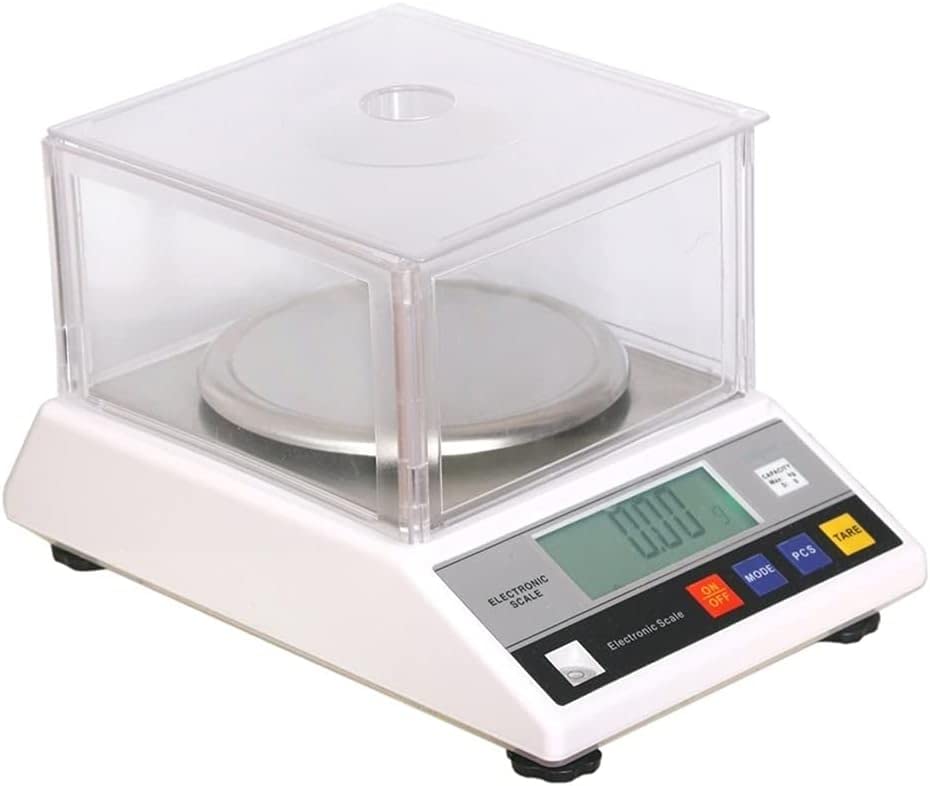 Digital Scale Jewelry Gold Precision Analytical Balance with Windshield Industrial Scientific Kitchen Calibration Weight,Size_name-300g/0.01g