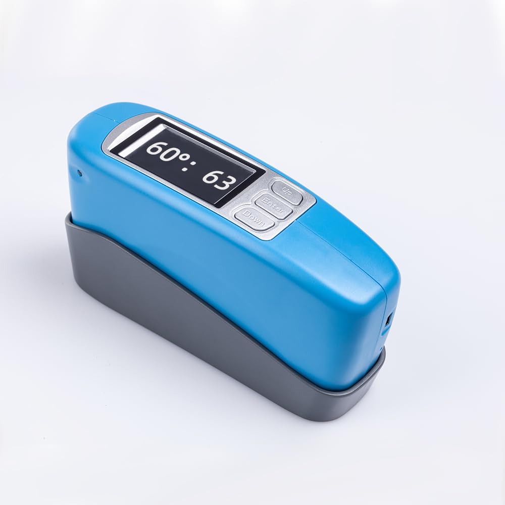 Small Aperture Gloss Meter CS-300S 60°Degree 2×3mm 0-600GU Portable Gloss Measurement Tool for Curved Tiny Hardware Plastic Metal Auto Parts with PC Software & 3000mAh Rechargeable Battery