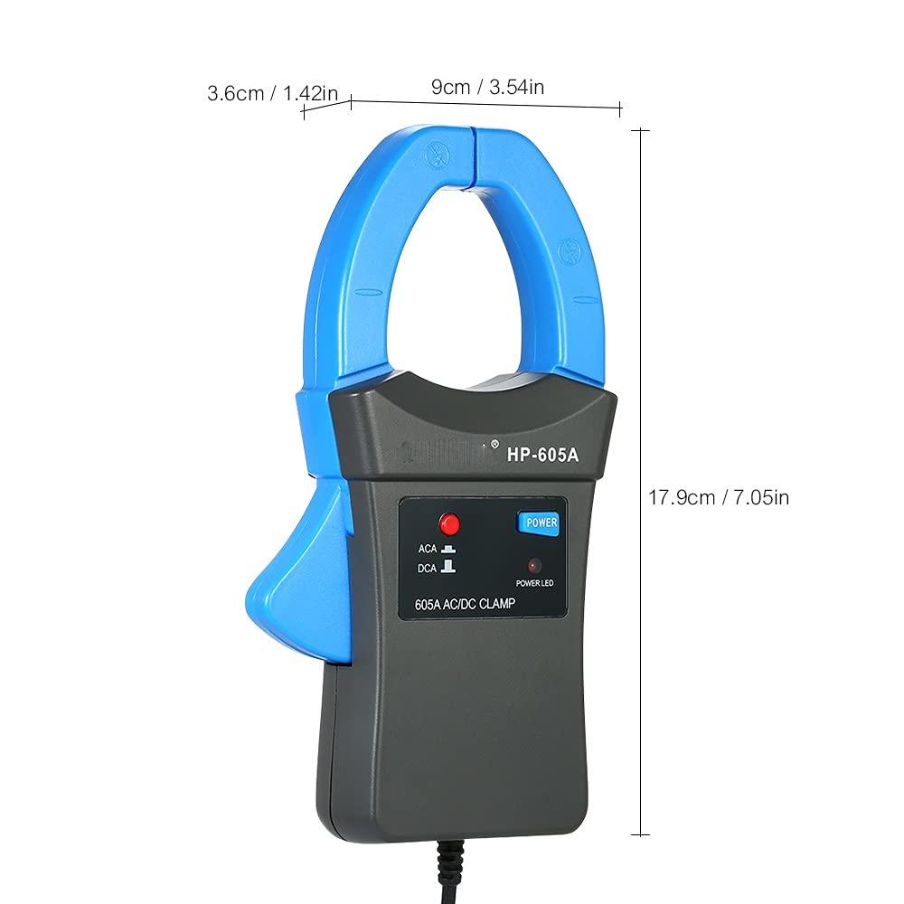 Digital Clamp Meter 600A DC/AC Current Adapter Clamp-On Multimeter Ammeter with Test Probes