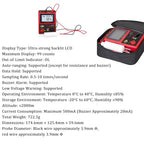 Insulation Resistance Tester with LCD Display, Paint Conductivity Measurement, Maximum 99 Counts, Sampling Rate 0.5-10/sec for Industrial and Electrical Testing