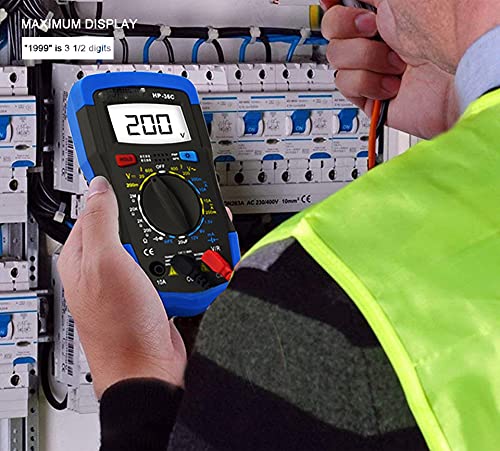 Professional Smart Manual Multimeter AC Voltage Current Resistance Diode Battery Test Data Hold