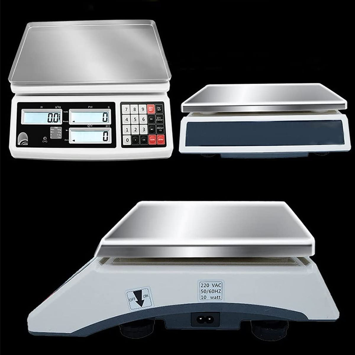 Accurate Electronic Scale Laboratory LCD Display Balance Weighting and Counting Scale - Digital Precision Industrial/Gold Scales for Scientific Use ，3Kg/0.1G