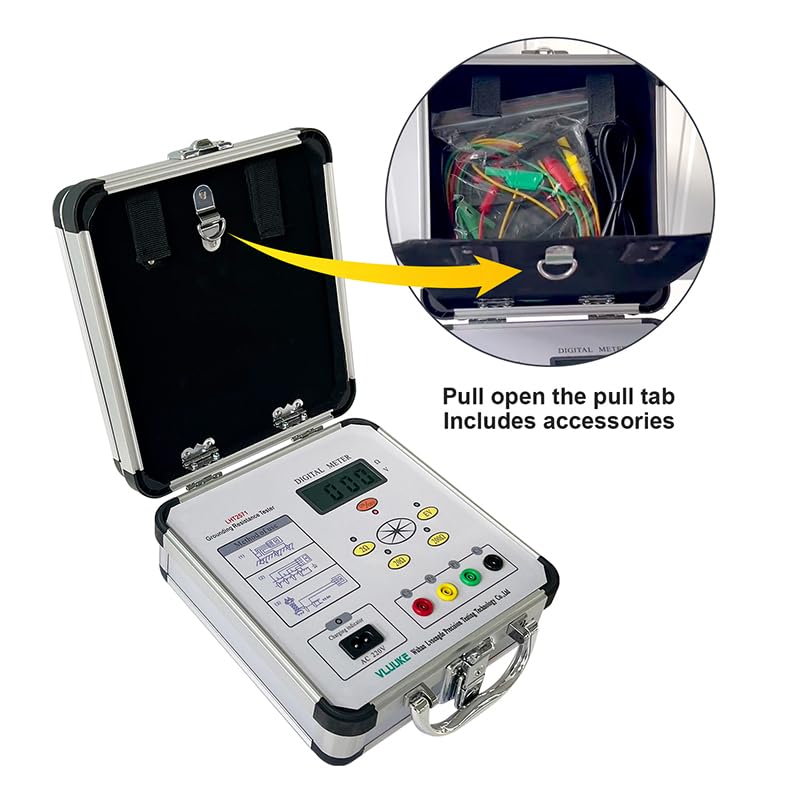 Digital Grounding Resistance Tester DC/AC Resistance Meter Instrument