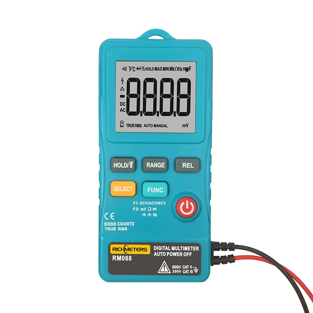 Mini Digital Multimeter 8000 Counts Line Frequency Flash Light AC/DC Voltage Ohm