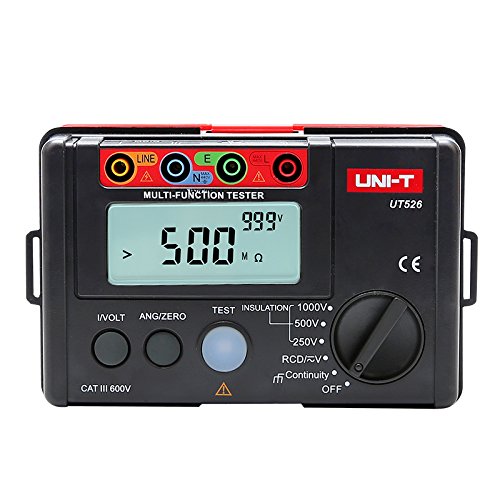 UNI-T Digital Electrical Meter Insulation Resistance Tester AC DC Voltmeter UT526 RCD Test/Low Resistance Continuity Measure(UT526)
