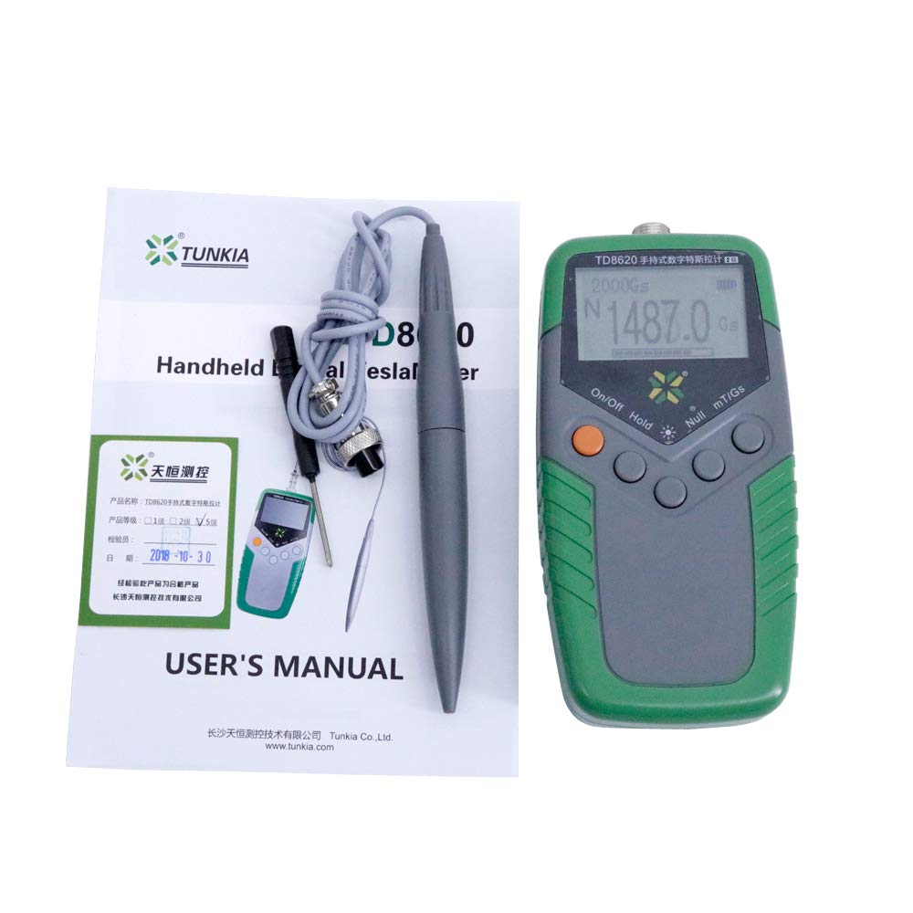 Permanent Magnet Gauss Meter Tesla Meter Gaussmeter with Class 2 Accuracy Surface Magnetic Field Tester