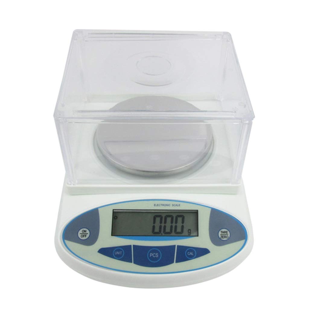 Digital Precision Electronic Scale High Laboratory Balance Scientific Weighing LCD Analytical Lab with Windshield Jewelry,500G/0.01G,2000g/0.01g