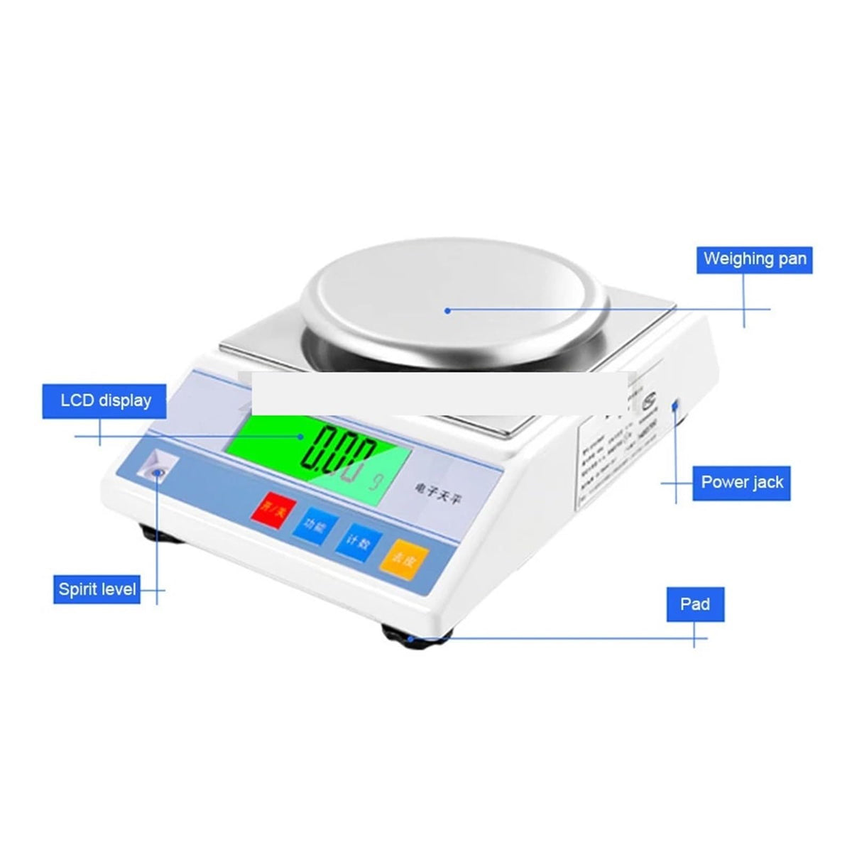 300/600/1000g Electronic Balance High Precision 0.01g Digital Electric Jewelry Gram Gold m Coin Lab Bench Balance Scale BT457B(300g 0.01g)