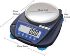 Digital Scale Analytical Balance 0.01g Accurate Electronic Scale for Laboratory Jewellery Shop Large Weighing Plates(600g)