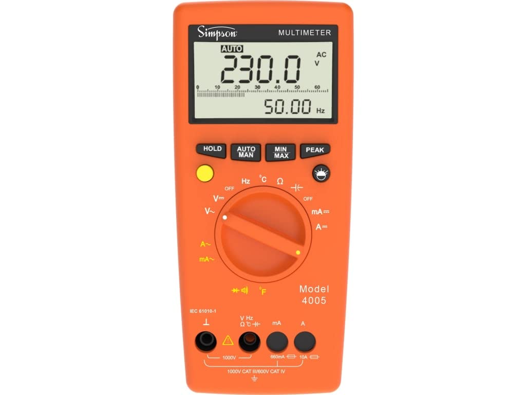 Simpson Digital Portable Multi Meter Model 4005 with ABS